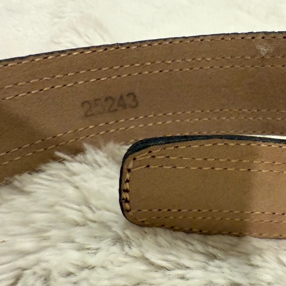 Bernard Boinet Paris Women’s  Brown Leather Belt with Gold Buckle - Picture 2 of 5